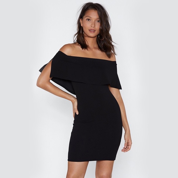 Nasty Gal Off-The-Shoulder Dress - Picture 1 of 3